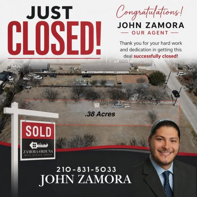 A 0.38-acre lot, closed.