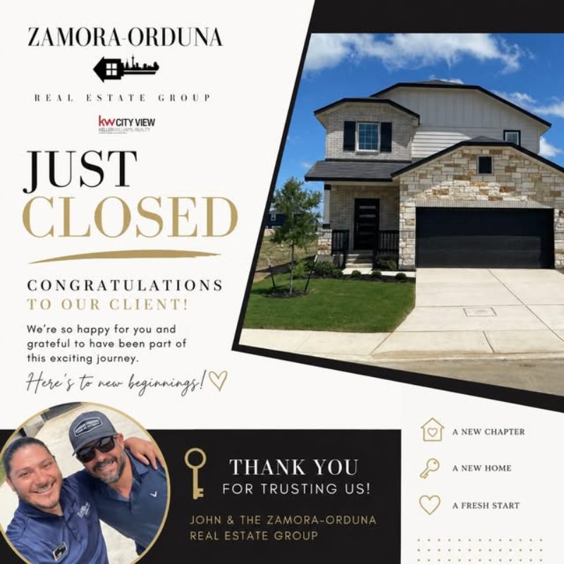 A new-construction closing. Here’s to new beginnings.